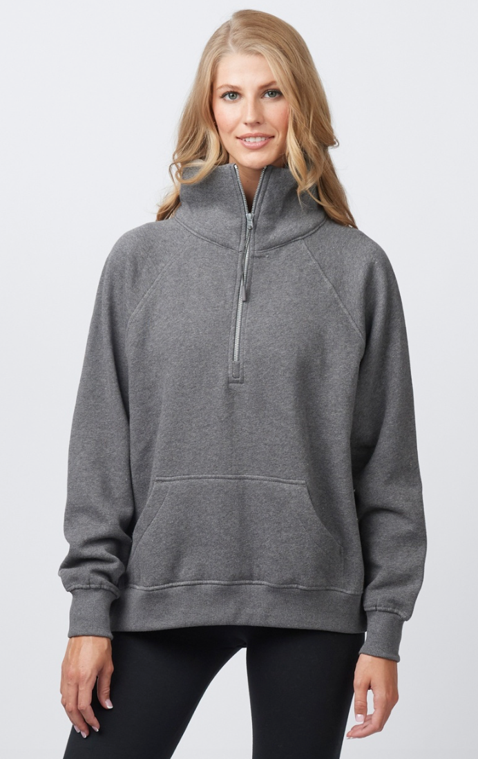 Ladies Boxy Half Zip Fleece