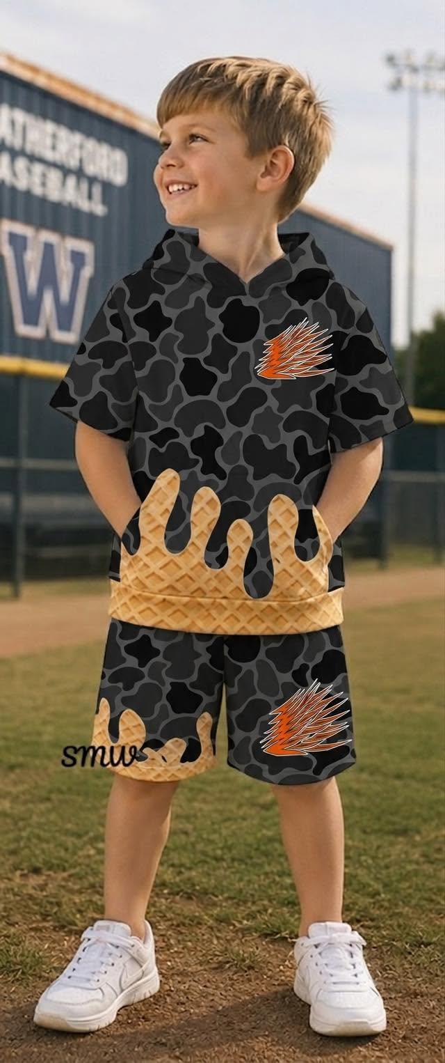 Custom Youth  Short Sleeve Hoodie and Shorts