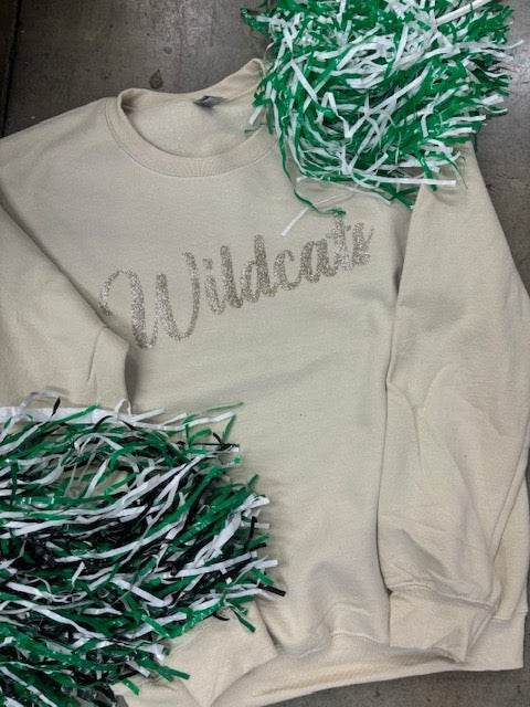 Wildcats Glitter Crewneck Sweatshirt