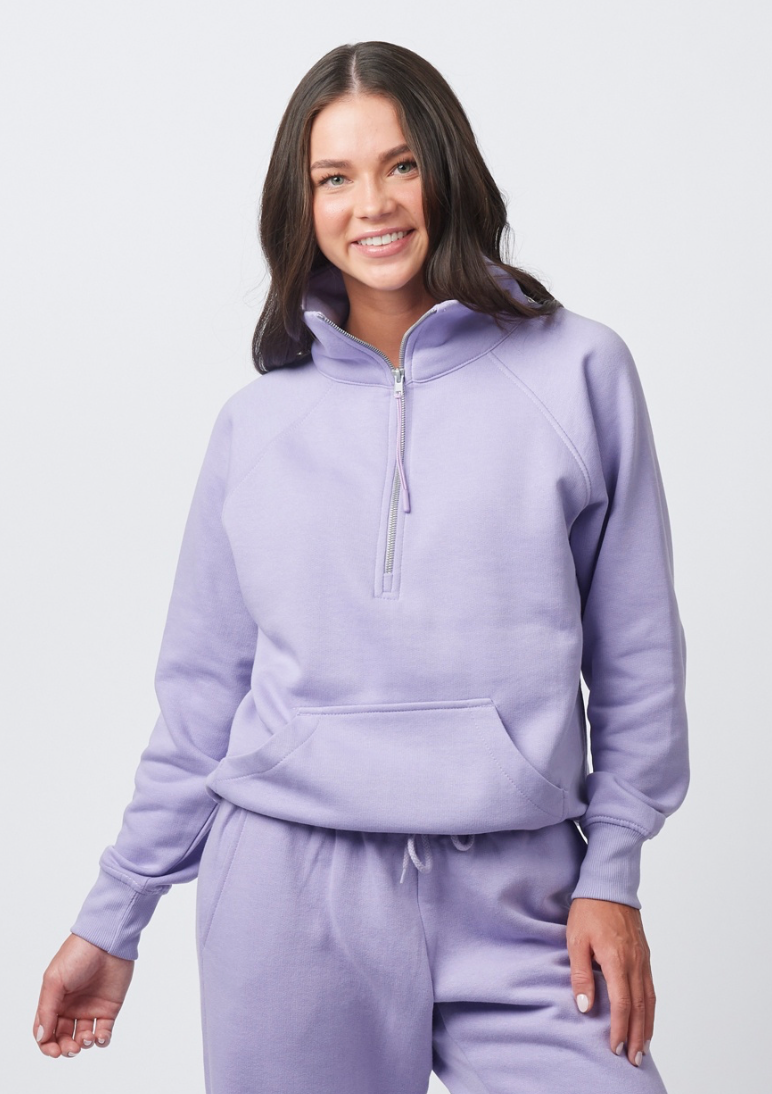 Ladies Boxy Half Zip Fleece